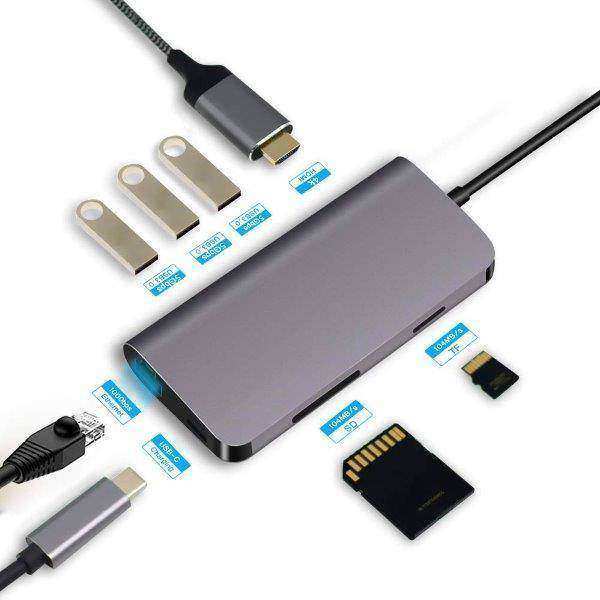CODEGEN CDG-CNV40 USB 3.1 Type-C - USB 3.0+ RJ45 + SD/Micro Sd Kart