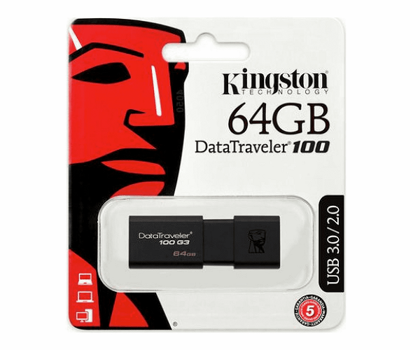 Kingston 64Gb DT100G3/64GB Usb 3.1/3.0/2.0 Flaş Bellek