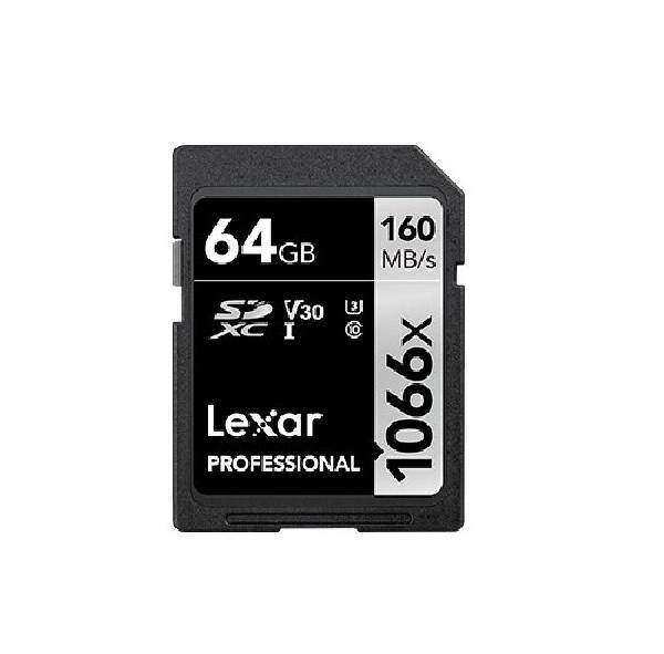 Lexar Professional 64GB 1066x 160MB/s SDXC UHS-I  C10 V30  (LSD1066064G-BNNNG)