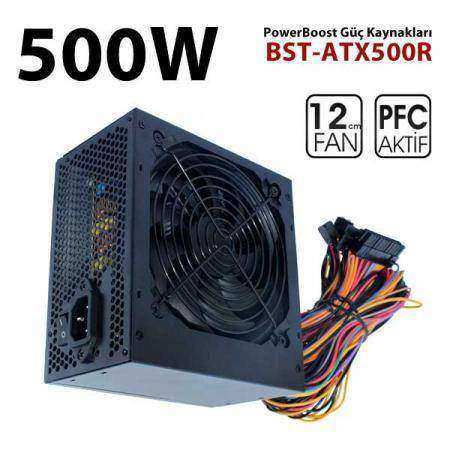 POWER BOOST BST-ATX500R 500W A/PFC Siyah Power Supply ATX POWER SUPPLY