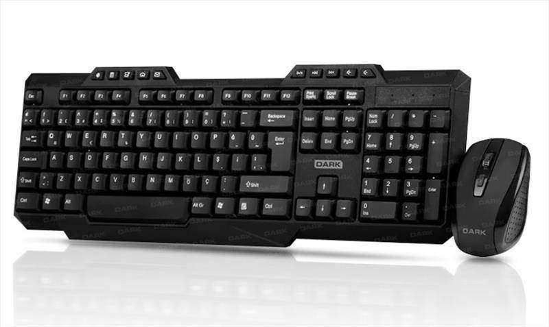 DARK DK-AC-KMW1010 Q Türkçe Kablosuz Multimedya Siyah Klavye+ Mouse