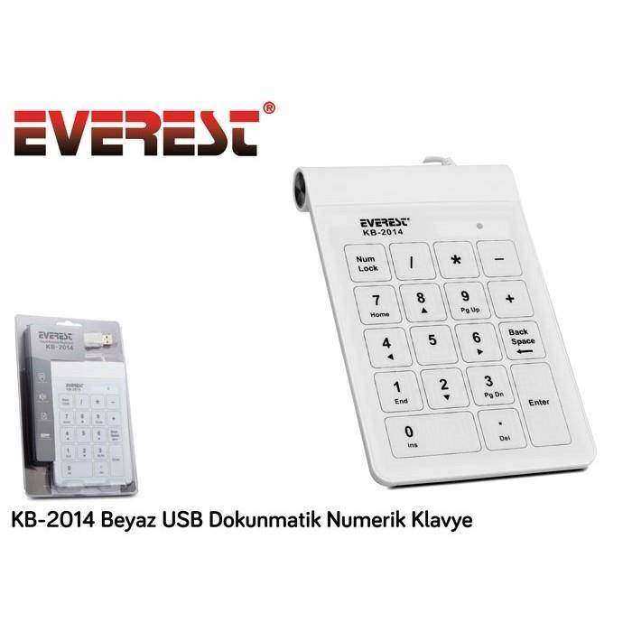 EVEREST KB-2014 Türkçe USB Dokunmatik Beyaz Keypad