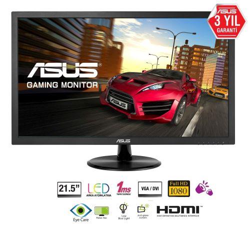 ASUS VP228HE Gaming 21.5 LED 1ms 60Hz 1920x1080 FullHD VGA HDMI Multimedya (VESA) Siyah Monitör
