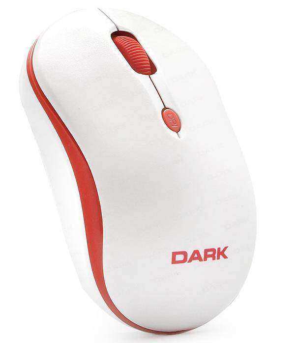 DARK DK-AC-MSW100W Nano Alıcılı Kablosuz 2.4Ghz Beyaz-Kırmızı Mouse