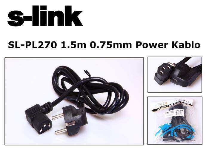 S-LINK SL-PL270 1.5 Mt L Tip 0.75mm PC Power Kablosu