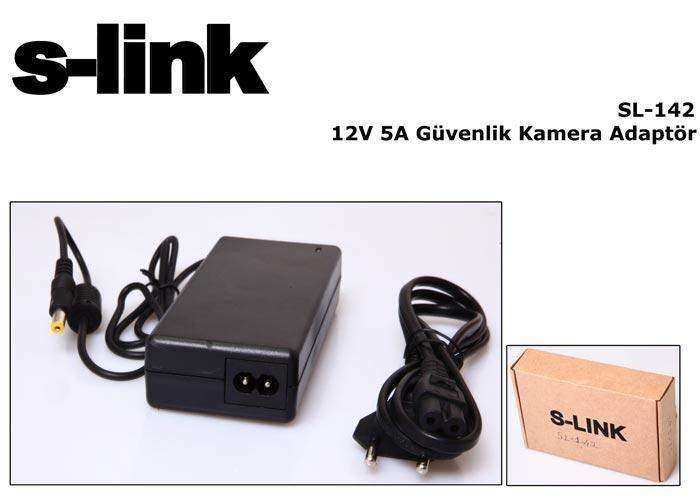 S-LINK SL-KA1255 12V 5 Amper Plastik Adaptör
