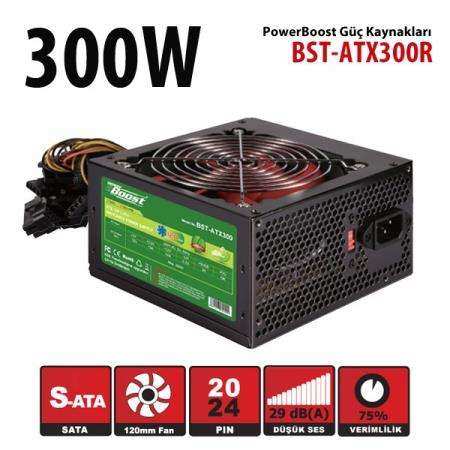 POWER BOOST BST-ATX300R 300W Siyah 12cm Fanlı Power Supply
