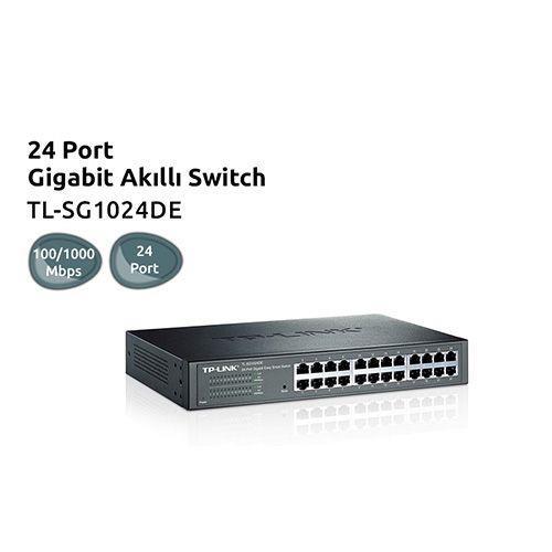 TP-LINK TL-SG1024DE 24 Port 10/100/1000 Yönetilemez Smart Switch