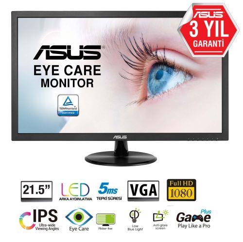 ASUS VP228DE Gaming 21.5 LED 5ms 60Hz 1920x1080 FullHD VGA (VESA) Siyah Monitör