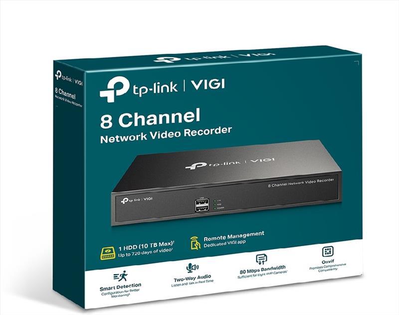 TP-LINK VIGI NVR1008H 8 Kanal Network Video 5MP NVR Güvenlik Kayıt Cihazı
