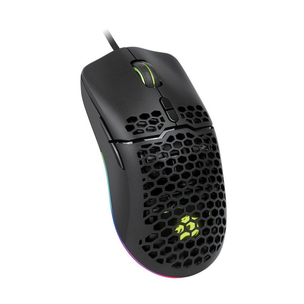 GAMEBOOSTER GB-M700 USB Kablolu 10000dpi siyah RGB Aydınlatmalı Ultra Hafif Oyuncu Mouse