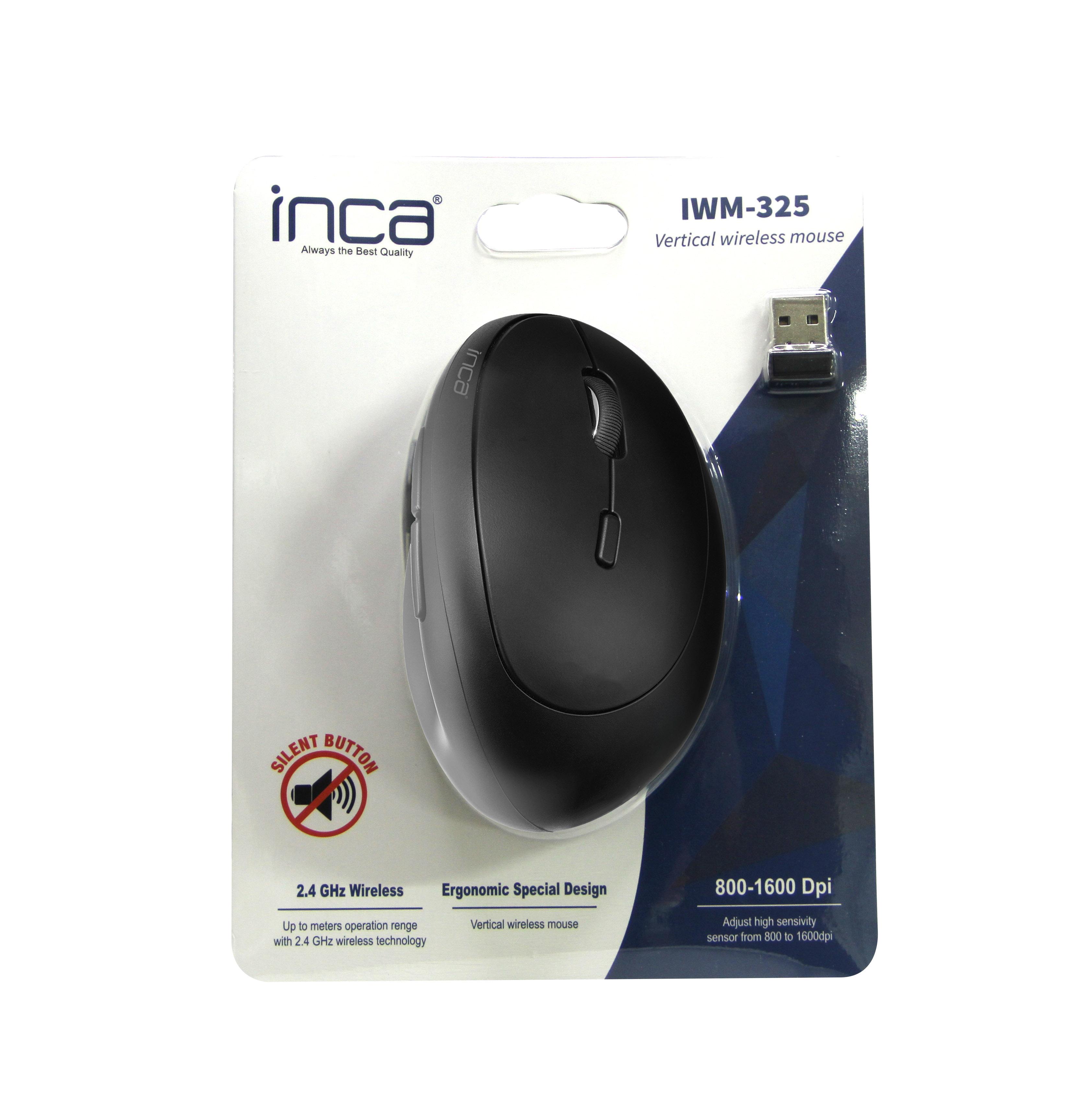 INCA IWM-325 Nano Alıcılı Kablosuz siyah Mouse