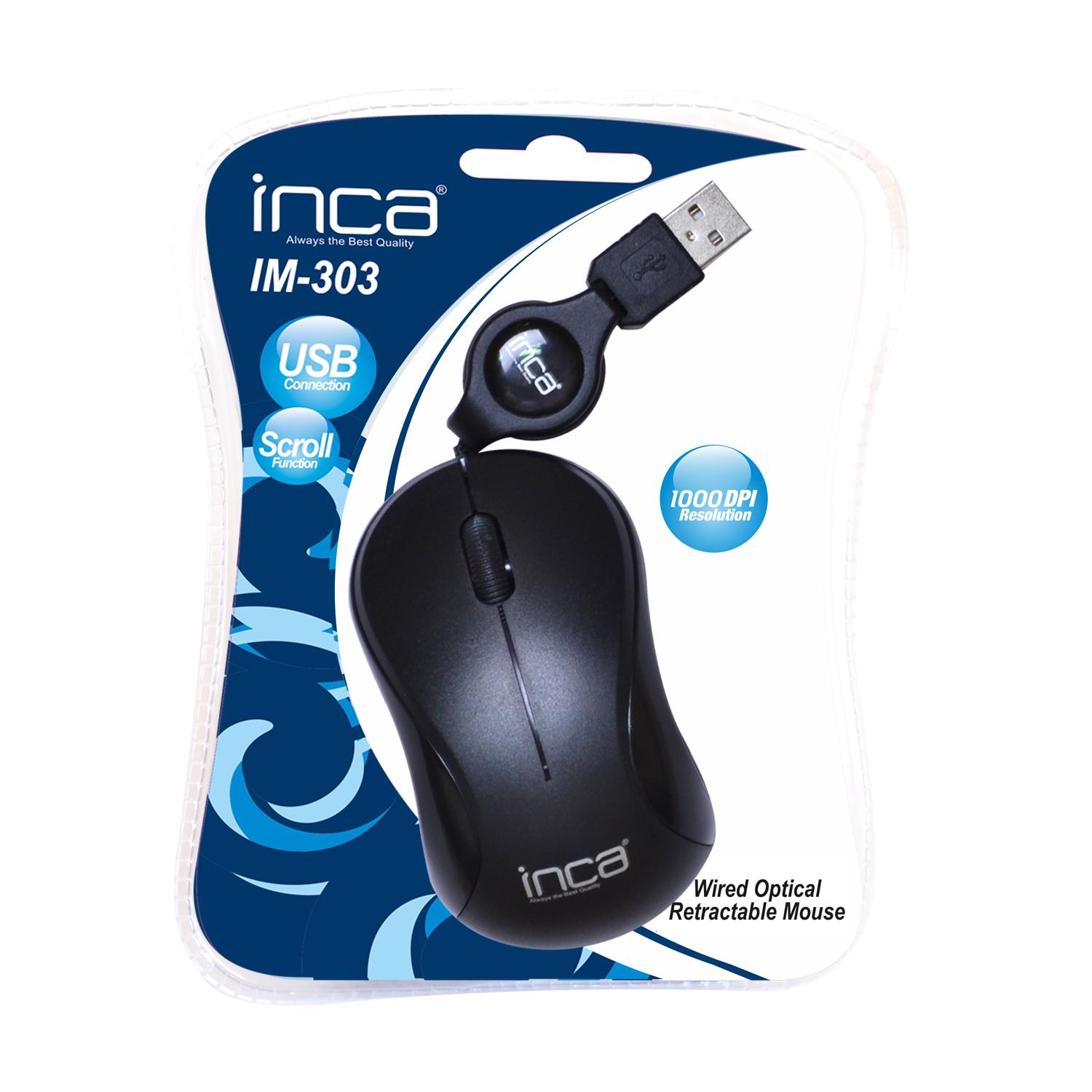 INCA IM-303 USB Siyah Makaralı Optik Mouse