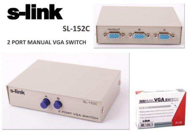 S-LINK SL-152C 2 Port VGA Monitör Çoklayıcı