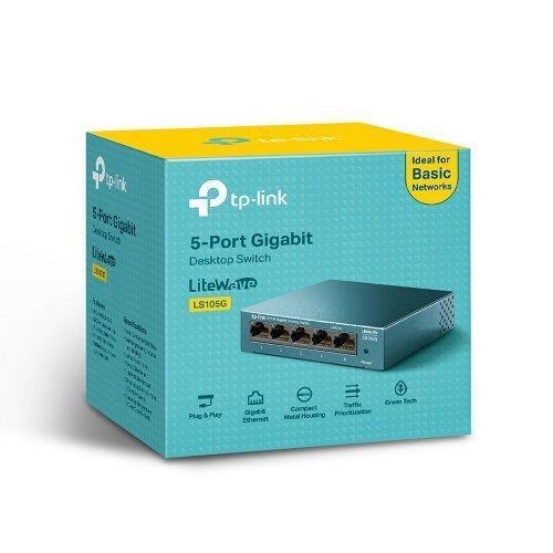 TP-LINK LS105G 5 Port 10/100/1000 Yönetilemez Çelik Kasa Switch